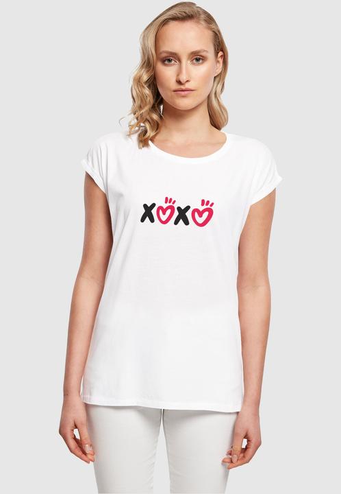 Actual product image Merchcode Ladies Valentines Day - XOXO Extended Shoulder Tee - 112689 (XS)