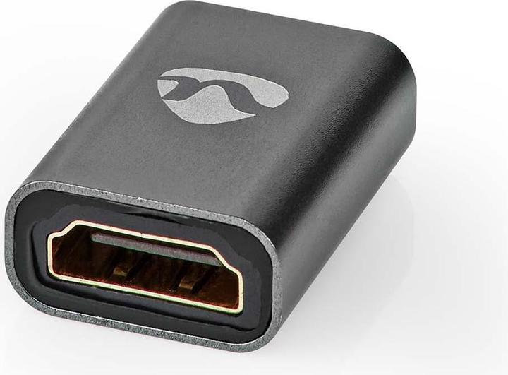 Produktbild Nedis HDMI™ -Adapter HDMI™ Buchse/HDMI™ Eingang HDMI™ Ausgang/HDMI™ Buchse Vergoldet Gerade Aluminiu (HDMI, 3 cm)