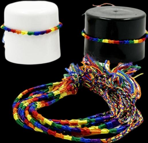 Actual product image Lgbt Flag String Bracelet (1 cm)