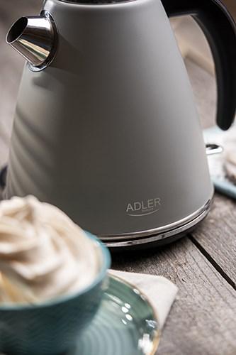 Productafbeelding Adler AD 1343g Elektrisch, 2200 W, 1.5 L, Roestvrij staal, 360 ° draaibare voet, Grijs (1.50 l, EU-stekker)