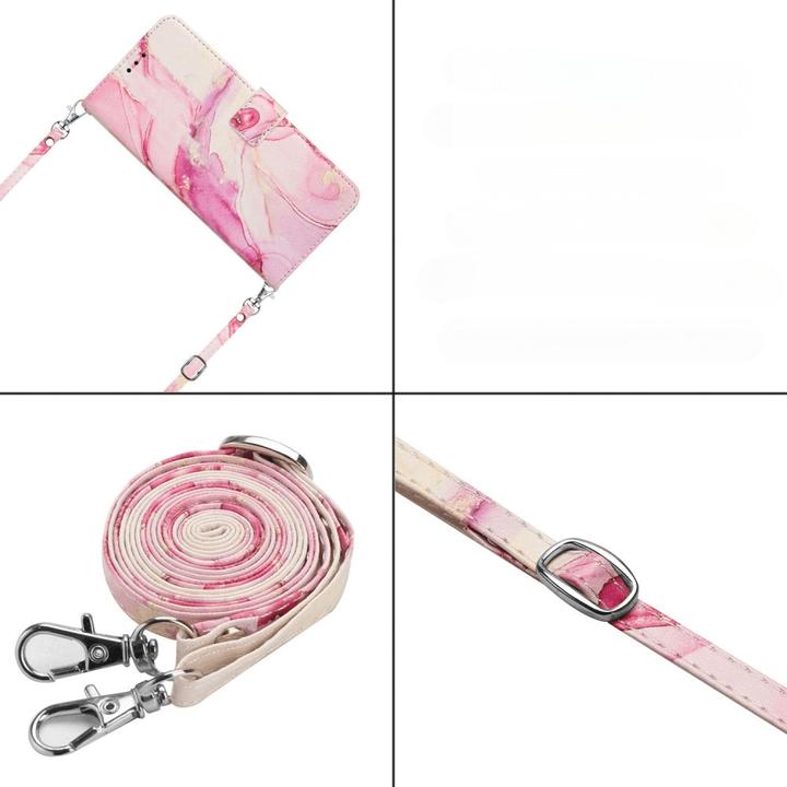 Actual product image Cover-Discount Google Pixel 8 Pro - Case cover with shoulder strap Marble pink (Google Pixel 8 Pro)
