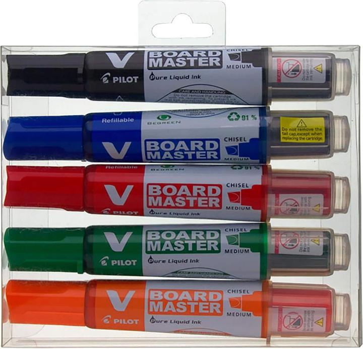 Pilot BG Set VBoard Master Medium Wedge tip à 5 (assorted) (Multicolor, 5.20 mm, 5 x)