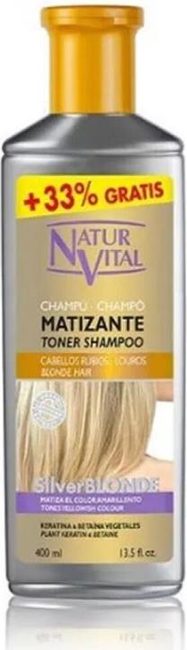 NaturVital CHAMPÚ MATIZANTE silver blonde 400 ml (400 ml, Liquid shampoo)