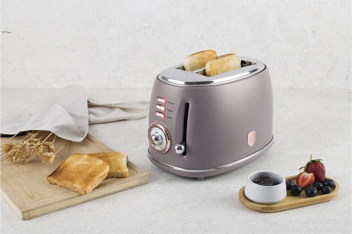 Actual product image BerlingerHaus Design toaster with 6 toasting levels, taupe