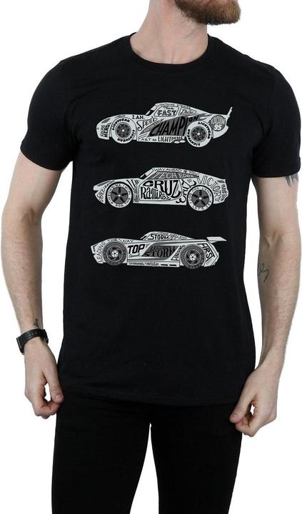 Immagine prodotto Disney Cars Text Racers Maglietta Uomo (L)