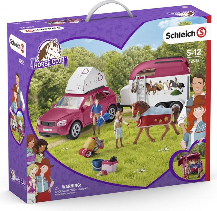 Image du produit Schleich Aventure avec voiture et remorque à chevaux