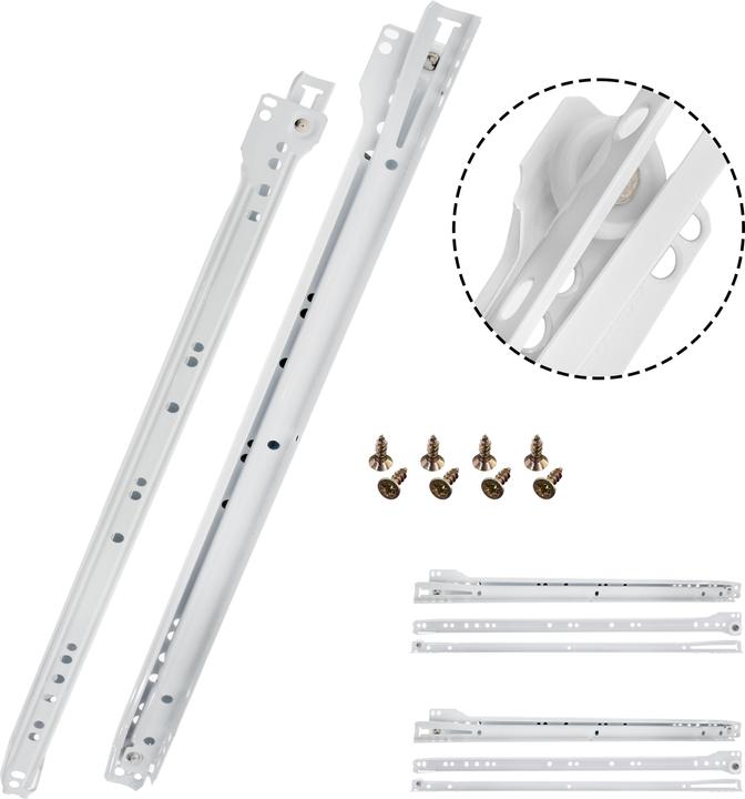 Actual product image Helpmate Rollschubführung 450 mm, Teilauszug, 2 Paar