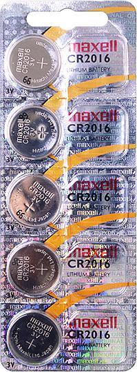 Produktbild Maxell Knopfzelle CR2016 (5 Stk., CR2016, 90 mAh)