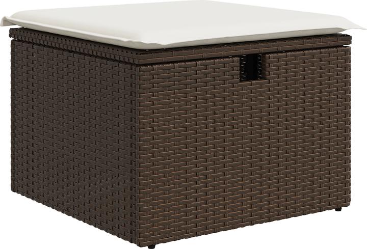 Produktbild VidaXL 8-teiliges Garten-Sofa-Set mit Kissen Braunes Poly-Rattan