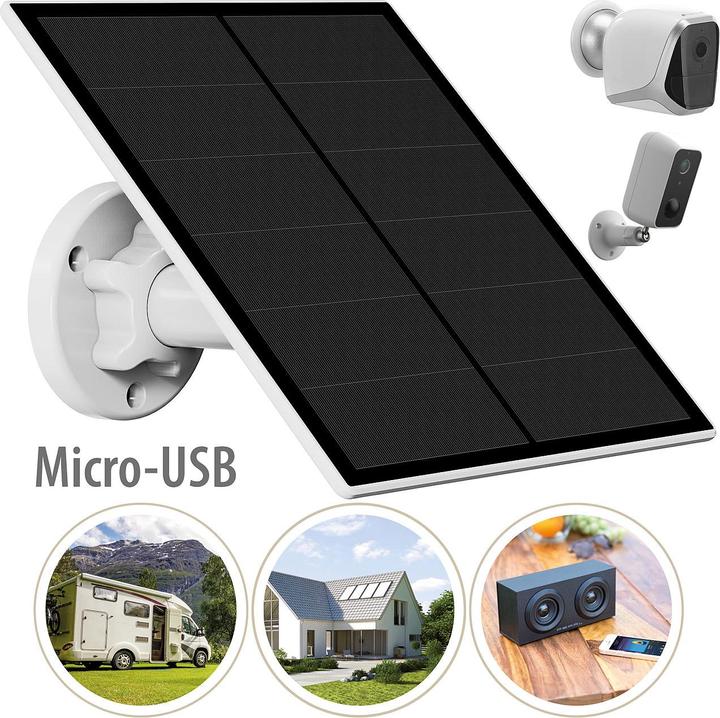 Produktbild 7links Akku-Outdoor-IP-Überwachungskamera, Full HD, WLAN & App + Solarpanel