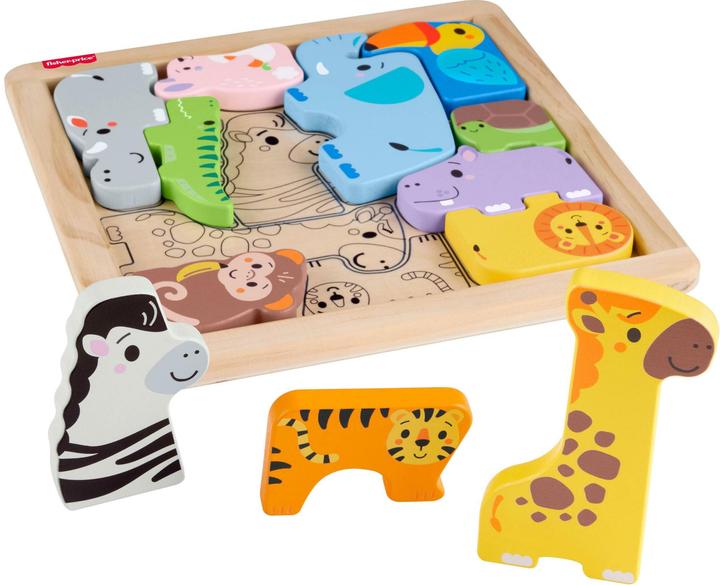 Actual product image Fisher-Price 2-in-1 Tierwelt aus Holz (13 pieces)