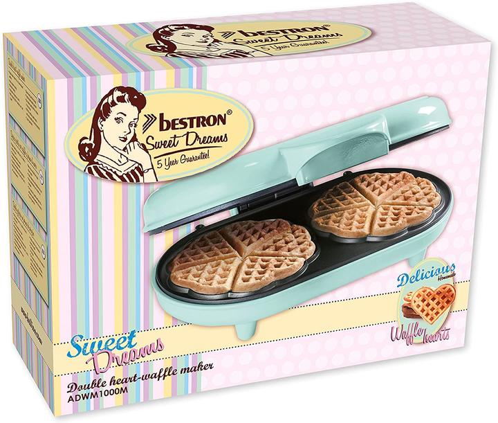 Image du produit Bestron Double gaufrier en forme de coeur