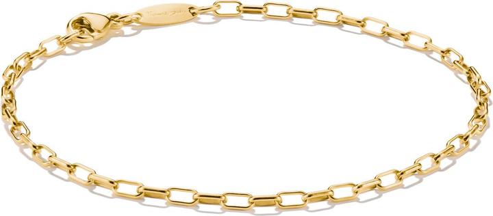 Thomas Sabo Charm-Armband Paperclip vergoldet (19 cm, Silber 925)