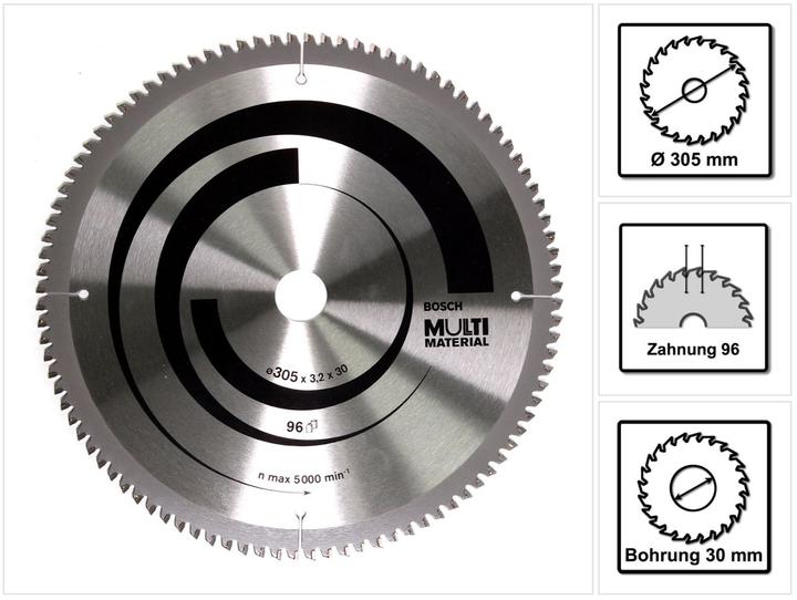 Image du produit Bosch Professional Zubehör Lame de scie circulaire PRO Multi Material, 305 x 3,2 x 30 mm
