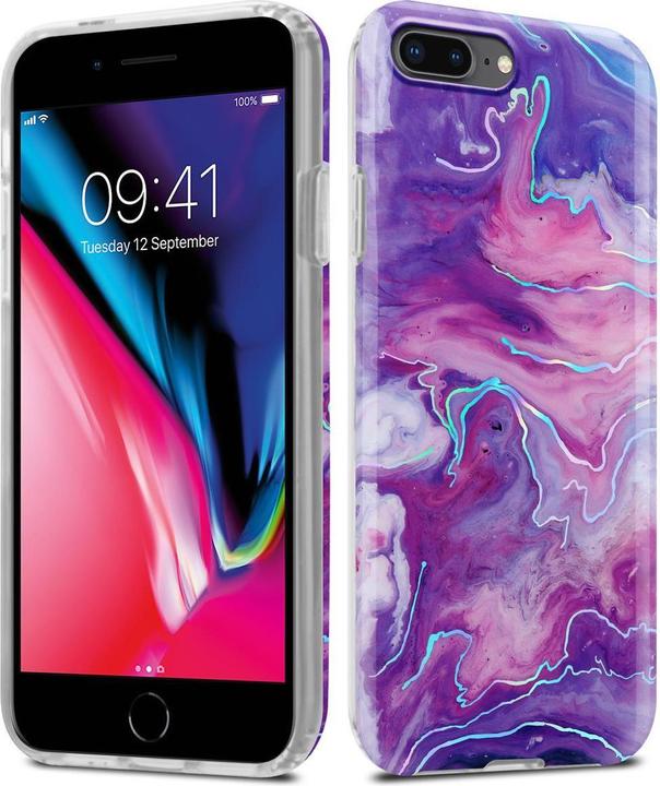 Image du produit Cadorabo Couverture IMD TPU Marbre coloré (Apple iPhone 7 Plus, Apple iPhone 7s Plus, Apple iPhone 8 Plus)