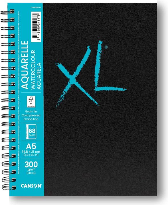 Canson Book Aquarelle (A5, Blanko, Weicher Einband)