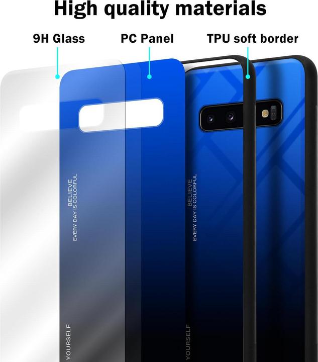 Image du produit Cadorabo Couverture en verre TPU 2 couleurs (Samsung Galaxy S10+)
