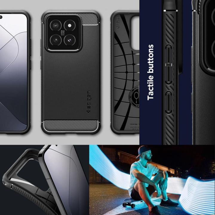 Productafbeelding Spigen Rugged Armor Xiaomi 14 czarny/matzwart ACS07422 (Xiaomi 14)