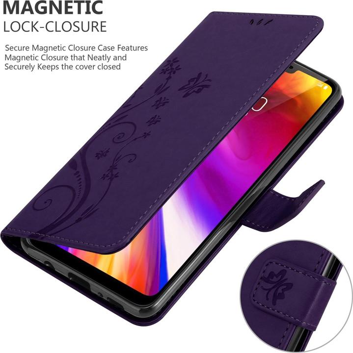Actual product image Cadorabo Flower Book Case for LG G7 ThinQ / FIT / ONE (LG G7 Fit, G7 ThinQ, LG G7 One)