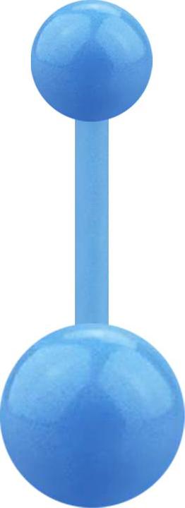 Produktbild Star Piercing Banane hellblau mit zwei Kugeln (Acryl, ohne Messing)