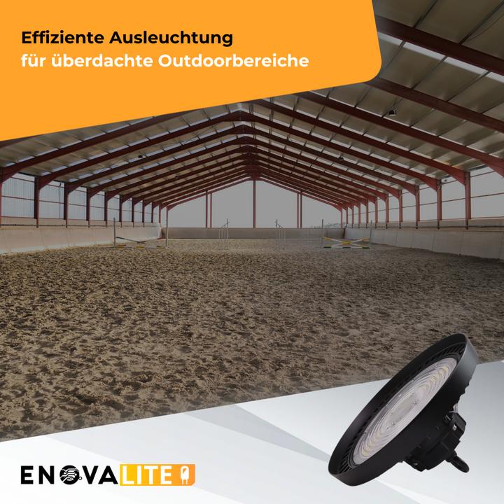 Produktbild Enovalite LED-Highbay-Leuchte, UFO, EEK: C, 200W, 34000lm, 4000K, schwarz (34000 lm)