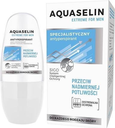 Actual product image Aquaselin Extreme For Men Specialised Antiperspirant Against Excessive Sweating (Roll-on, 50 ml)