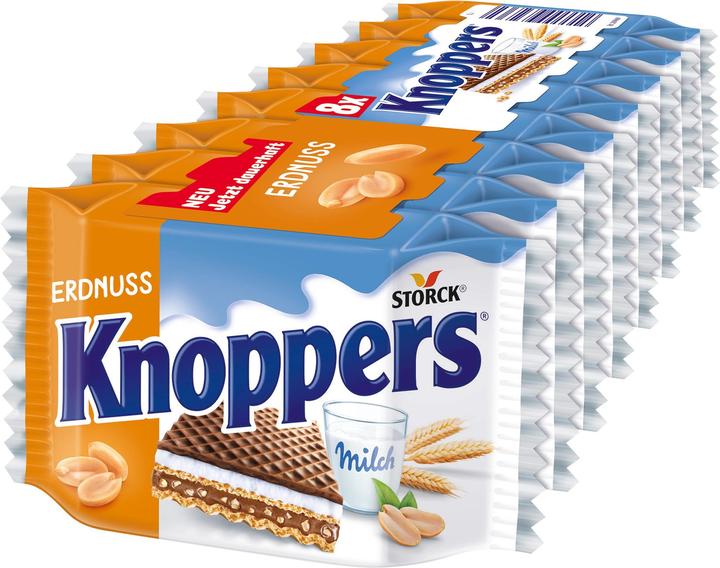 Produktbild Knoppers Erdnuss Haselnuss-Schnitten 8 St. (200 g)