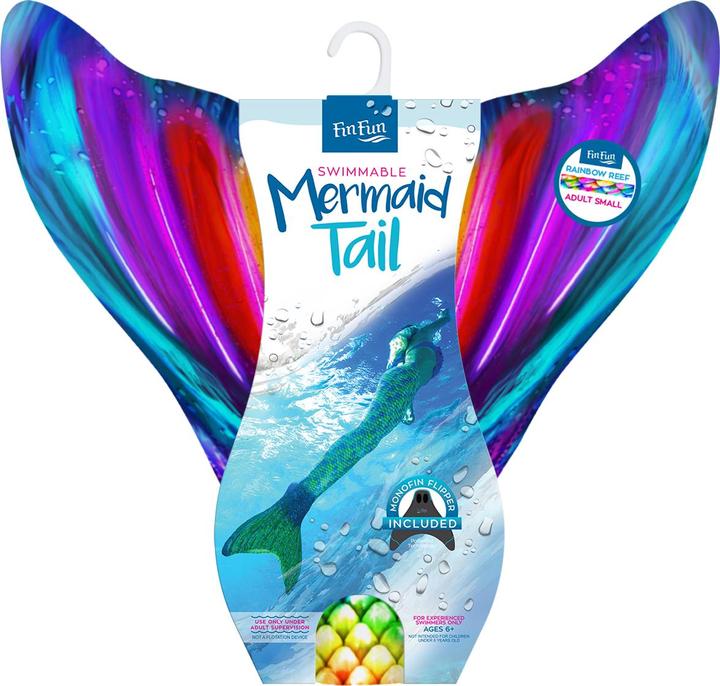 Actual product image Fin Fun Mermaidens" mermaid fin "Rainbow Reef