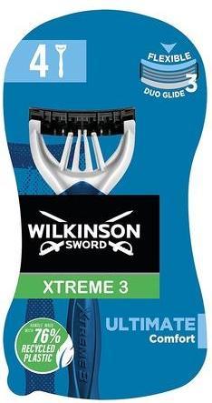 Actual product image Wilkinson Xtreme 3 For Men Ultimate Comfort with Aloe Vera Disposable Razors 4 Count