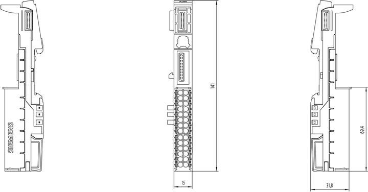 Image du produit Siemens 6ES7193-6BP40-0DA1, Multicolore, 59 g, 1 pc(s), 42 mm, 28 mm, 148 mm