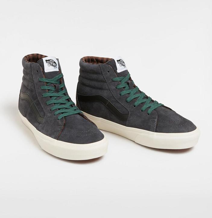 Actual product image Vans Sk8-Hi Pig Suede Plaid Gray/Black (42)
