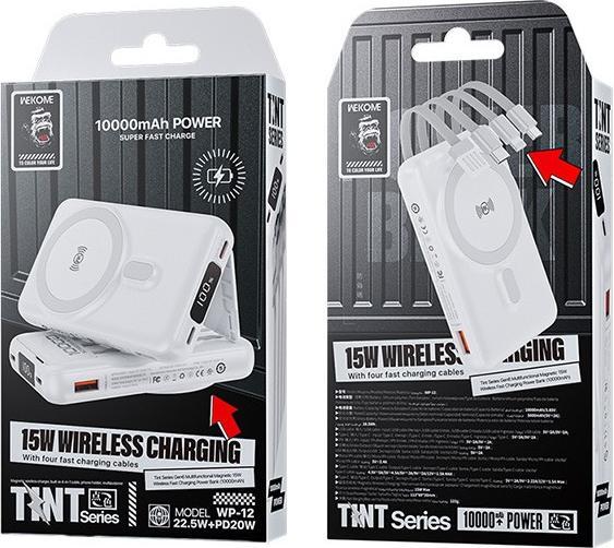 Actual product image Wekome Induction power bank MagSafe (10000 mAh)