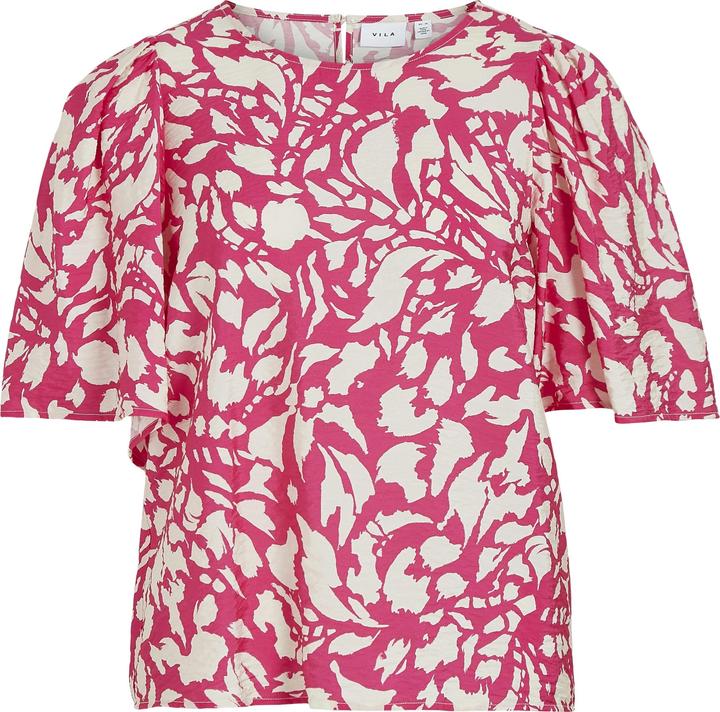 Actual product image Vila Round neck top with short sleeves (38)