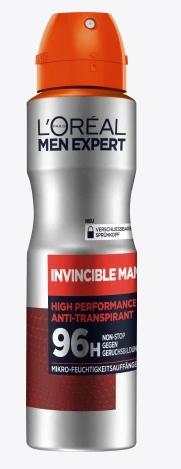 Actual product image L'Oréal Paris L'Oreal -Men, Expert Invincible, Deodorant, 150 m (Spray, 150 ml)