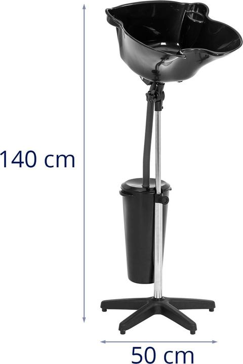 Produktbild Physa Mobiles Friseurwaschbecken Rückwärtswaschbecken neigbar mit 10 L Wassertank