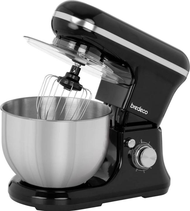 Produktbild Bredeco Küchenmaschine Knetmaschine Teigmaschine Rührmaschine 1.200 W 5 L schwarz NEU