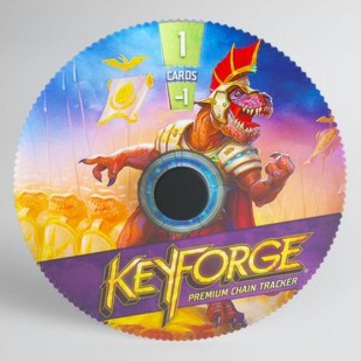 Actual product image Gamegenic GGS60011 - KeyForge Premium Chain Tracker Saurian (Swiss German)