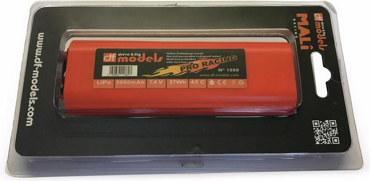 Immagine prodotto DF-Models Pacchetto LiPo 2S - 7.4 Volt - 3000mAh, 45C - rotondo (7.40 V, 3000 mAh)