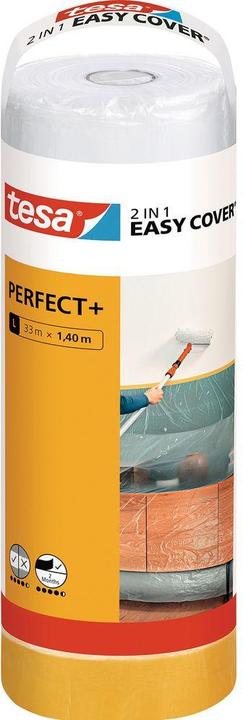 tesa EASY COVER Perfect+ Malerfolie Perfect+ Refill Nachfüllrolle (33 m, 1400 mm)
