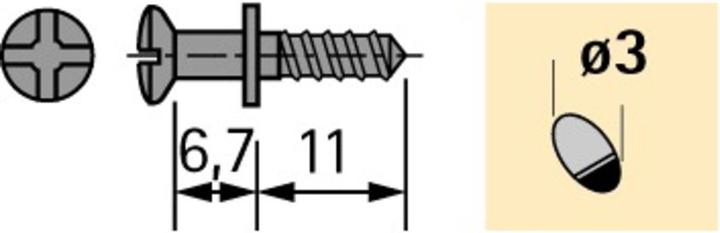 Actual product image Hettich DU 328 screw-in dowel (1 pcs.)