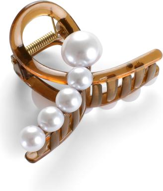 Immagine prodotto Trisa Fermaglio per capelli alla moda con perle e fermaglio per capelli con rete marrone (1 pz.)