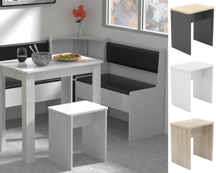 Actual product image VCM Wooden Stool Cube Footrest Side Table Esal