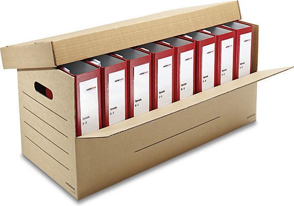 kaiserkraft File box, for 3 - 8 wide files with cover, internal dimensions 690 x 300 x 320 (2 x)