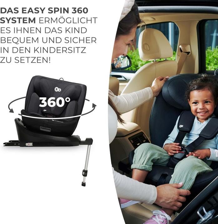 Actual product image KinderKraft Child car seat I-360 (Reboarder, ECE R129/i-Size Standard)
