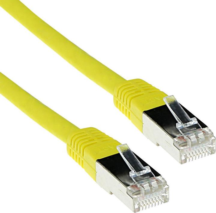 Image du produit Câble patch jaune 5 mètres LSZH SFTP CAT6A avec connecteurs RJ45. Cat6a s/ftp lszh yellow 5.00m (S/FTP, CAT6a, 5 m)