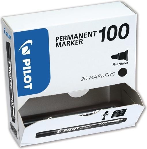 Actual product image Pilot Permanent Marker 100 XL 15+5 Free Black (Black, 4.50 mm, 15 x)