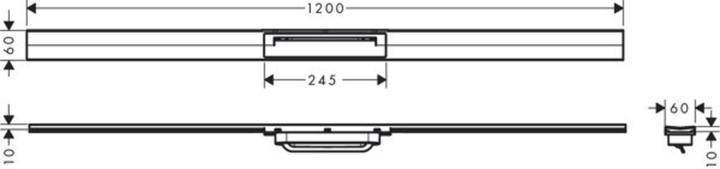 Produktbild hansgrohe HG Duschrinne RainDrain Flex kürzbar freie Montage 1200mm mattschwarz (1200 mm)