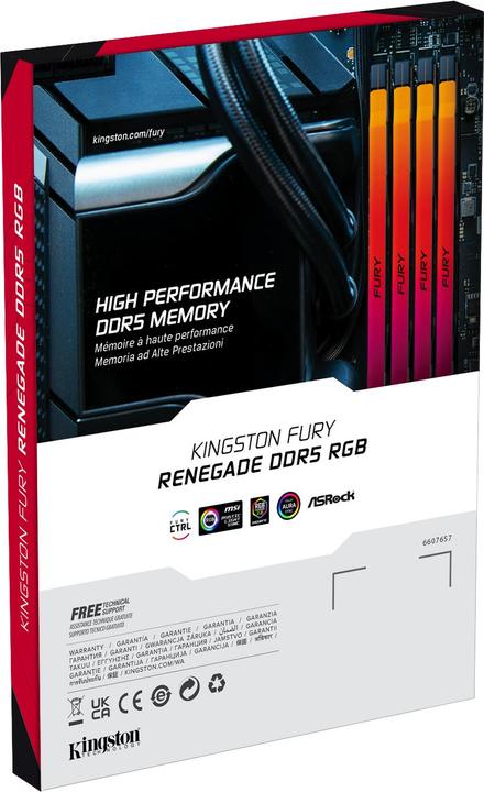 Productafbeelding Kingston 96GB DDR5-6000MT/S CL32 DIMM (2 x 48GB, 6000 MHz, DDR5 RAM, DIMM 288 pin)