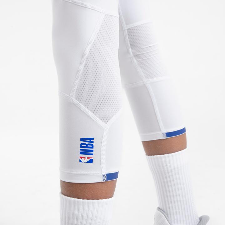 Produktbild Tarmak Kinder Basketball Funktionshose 3/4-Tights NBA Golden State Warriors - 500 weiss