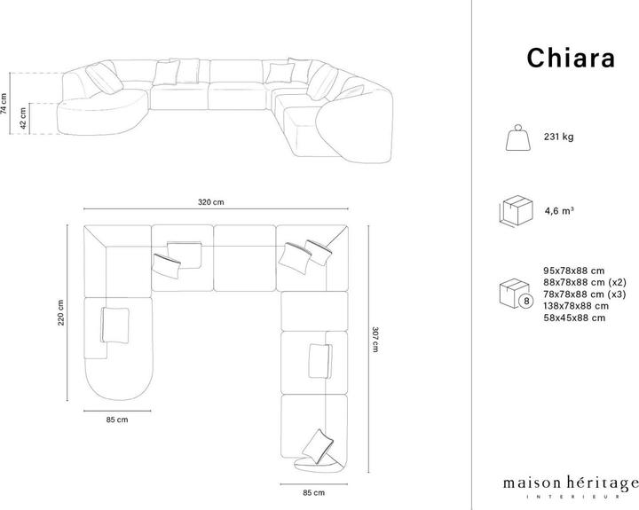 Immagine prodotto Maison Heritage Chiara (Divani componibili)